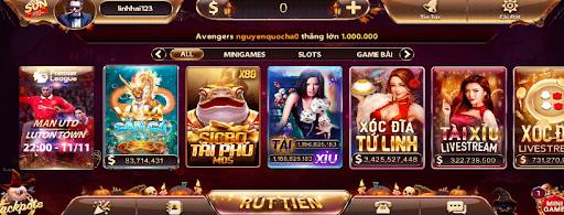 Những game nên trải nghiệm sau khi tải app Sunwin